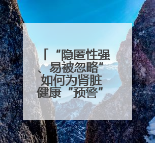 “隐匿性强、易被忽略” 如何为肾脏健康“预警”？